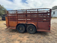 Load image into Gallery viewer, 1993 USED Homemade Open Top Livestock Trailer 5x12 Tandem - HMMD - J4 Trailer