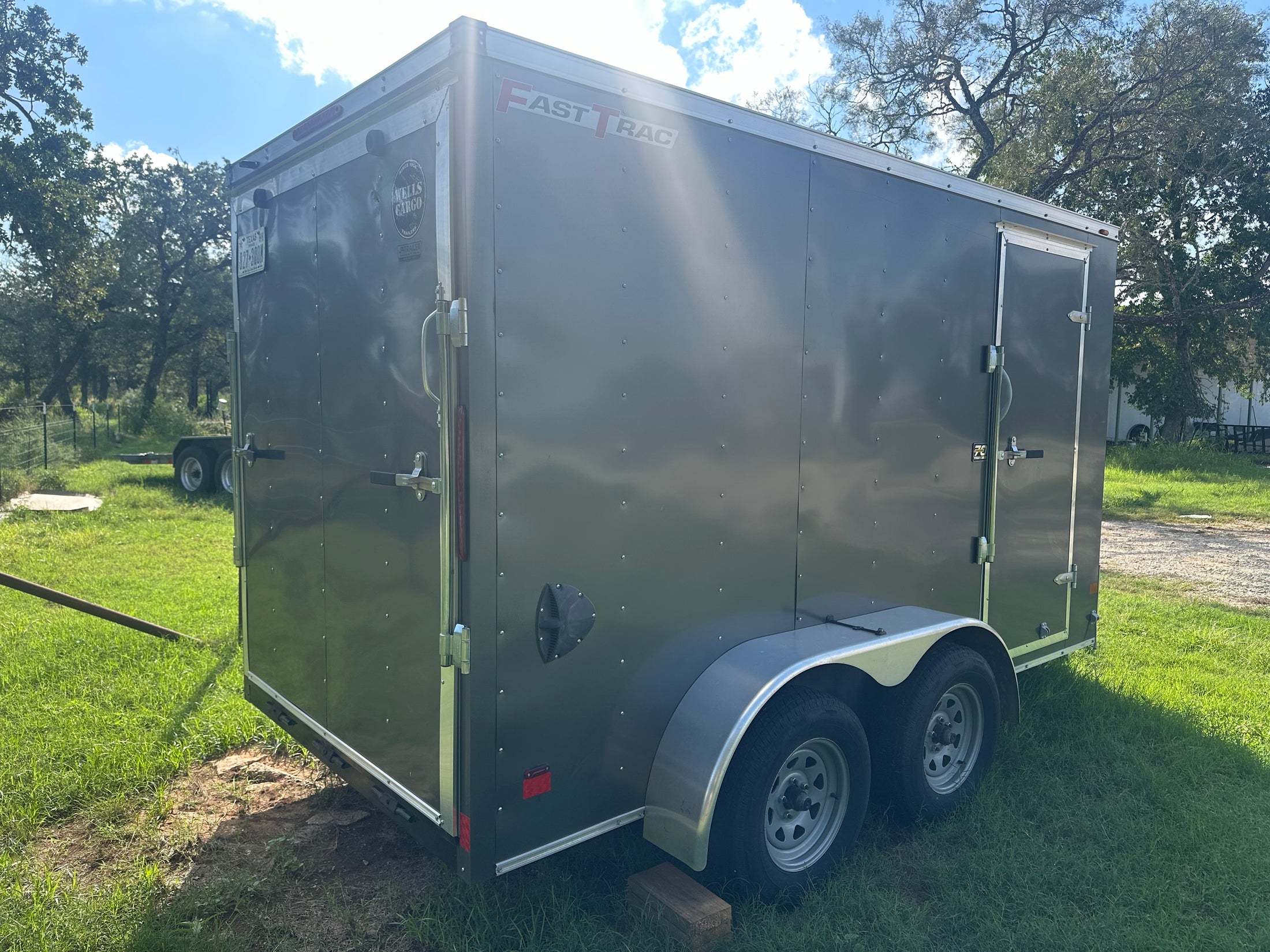 USED Wells 6'x12' Tandem Cargo  -GRAY - 2793 Wells Cargo