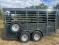 Load image into Gallery viewer, Calico 6'x16'x6'6"Livestock Bumper Pull Trailer-- Dark Slate Gray- 0175 Calico