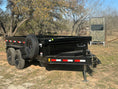 Load image into Gallery viewer, Delco Dump 72"x12' Tandem Axle Dump Trailer ARMY GREEN - 0822