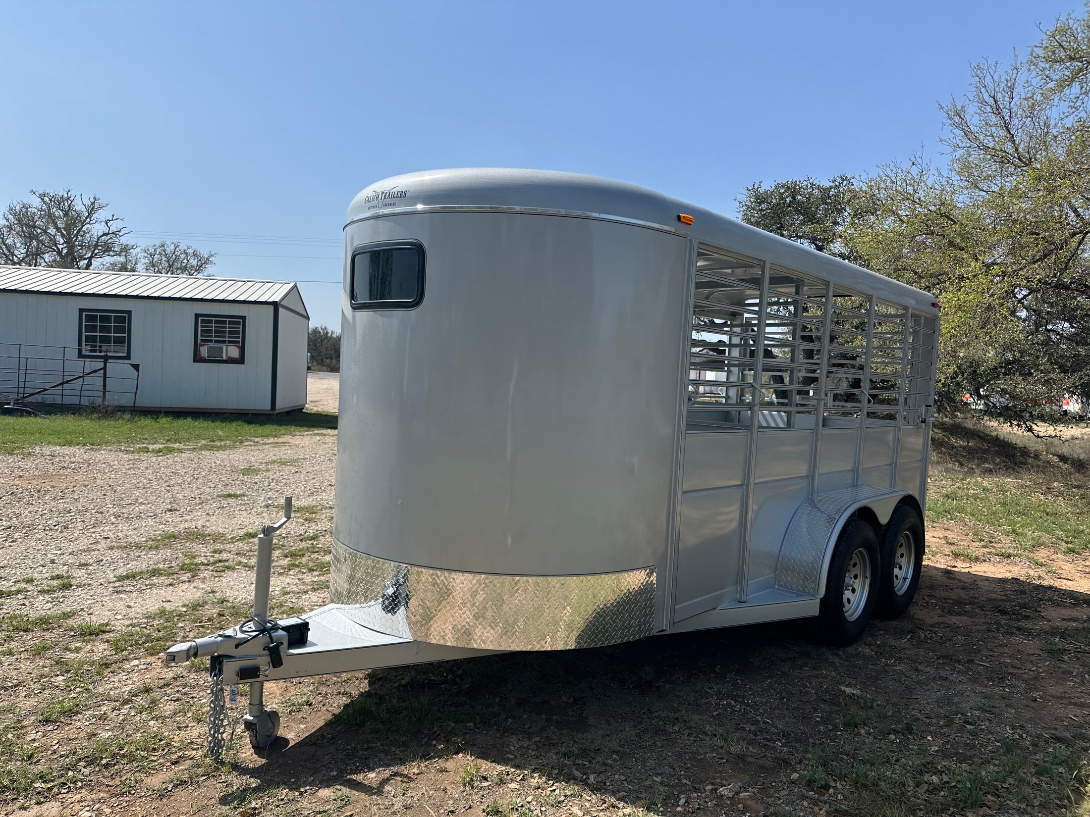 Calico 6x16x6'6" Livestock Trailer SILVER - 0027