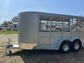 Load image into Gallery viewer, Calico 6x16x6'6" Livestock Trailer SILVER - 0027