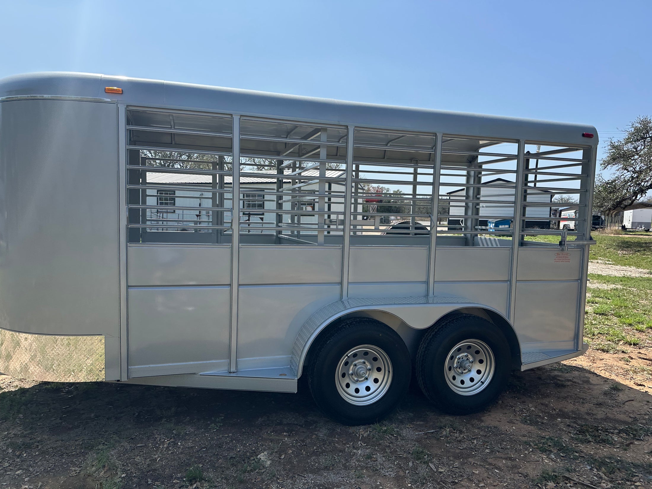 Calico 6x16x6'6" Livestock Trailer SILVER - 0027