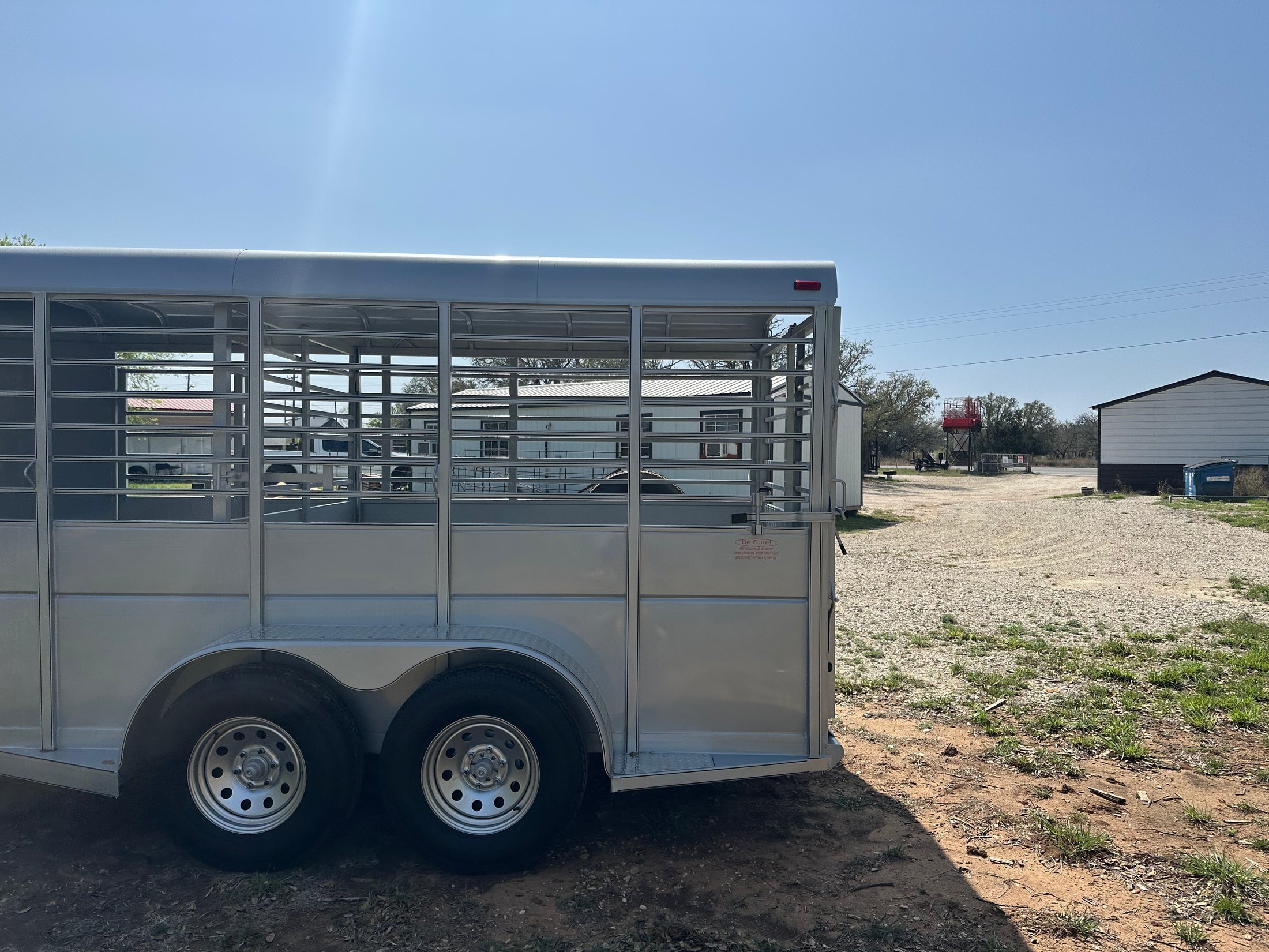 Calico 6x16x6'6" Livestock Trailer SILVER - 0027