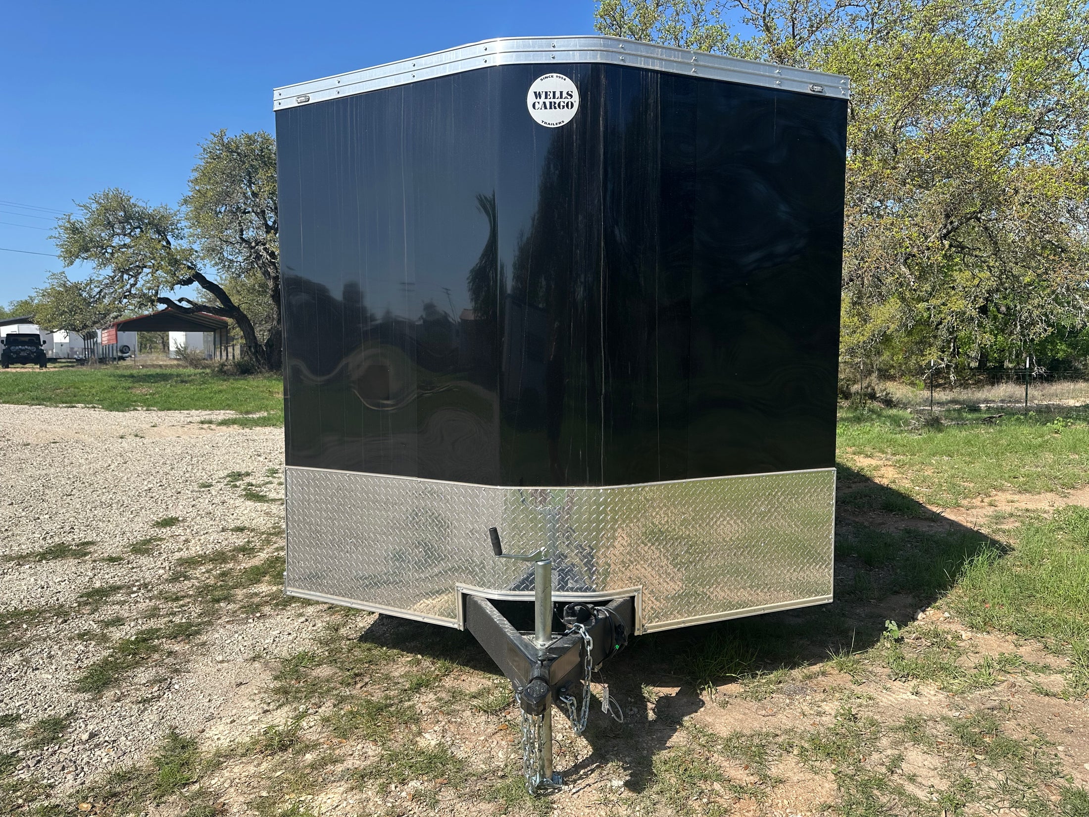 Wells Cargo 102"x16'x7' RFV Tandem Cargo- BLACK - 8606