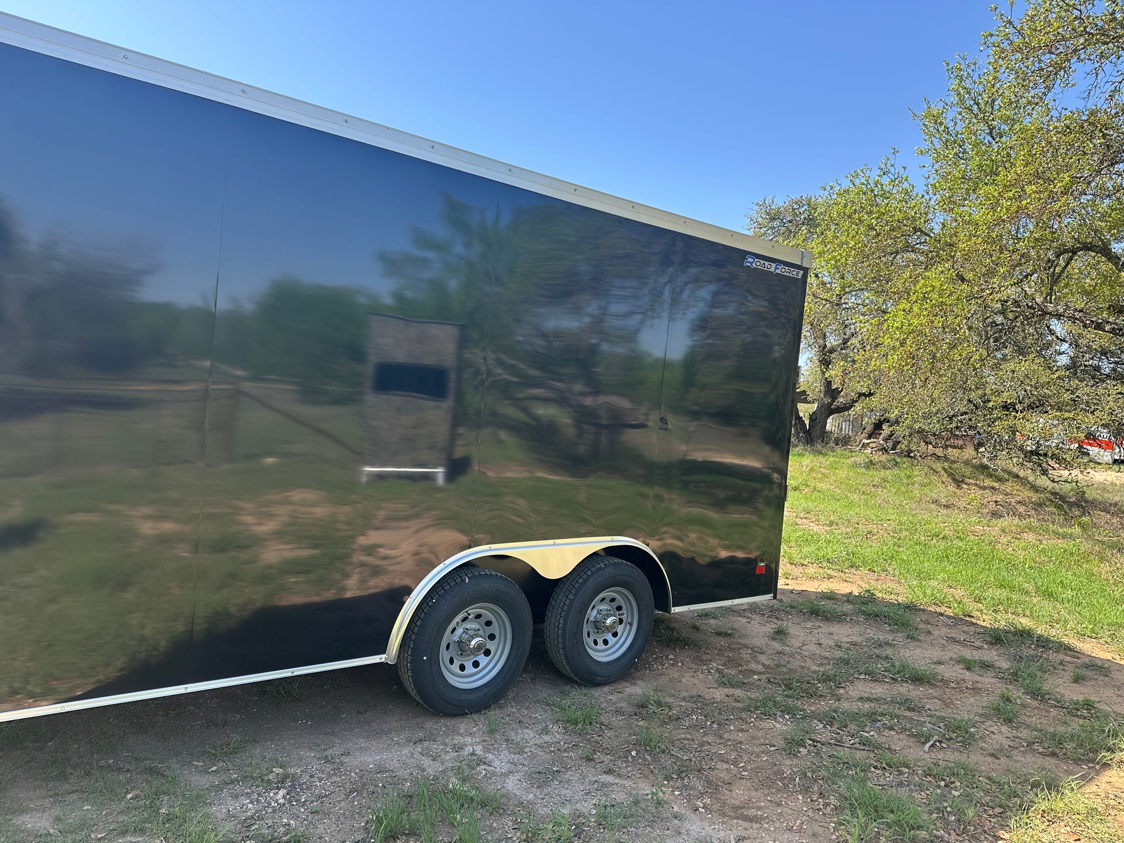 Wells Cargo 102"x16'x7' RFV Tandem Cargo- BLACK - 8606