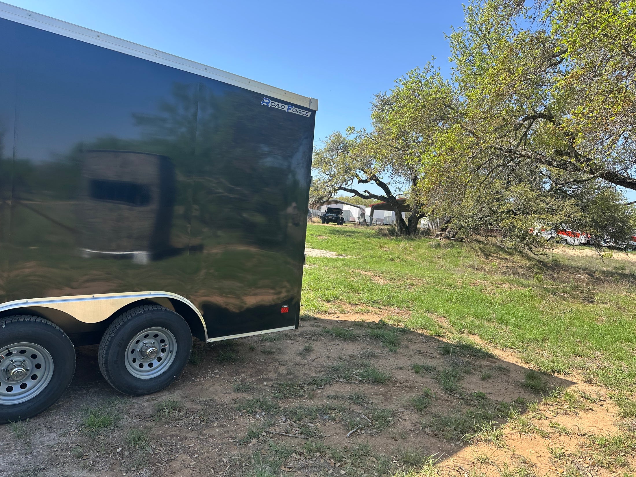 Wells Cargo 102"x16'x7' RFV Tandem Cargo- BLACK - 8606