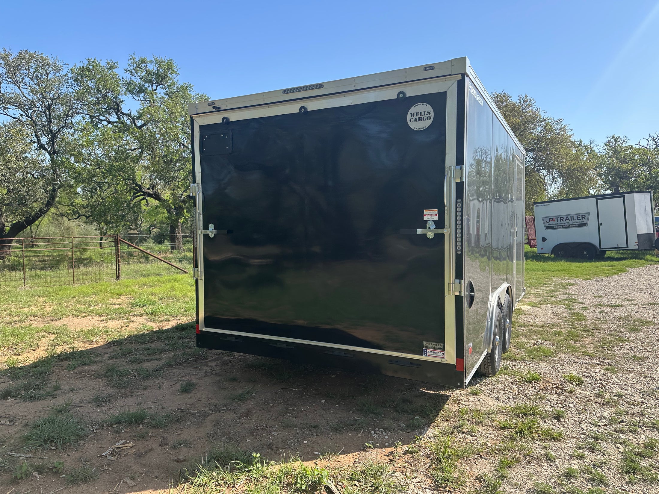 Wells Cargo 102"x16'x7' RFV Tandem Cargo- BLACK - 8606