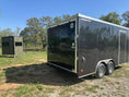 Load image into Gallery viewer, Wells Cargo 102"x16'x7' Tandem Cargo- BLACK - 8606 Wells Cargo