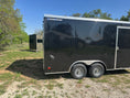 Load image into Gallery viewer, Wells Cargo 102"x16'x7' Tandem Cargo- BLACK - 8606 Wells Cargo