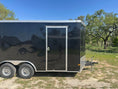 Load image into Gallery viewer, Wells Cargo 102"x16'x7' Tandem Cargo- BLACK - 8606 Wells Cargo