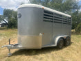 Load image into Gallery viewer, USED 2015 CM 6x14 Silver 2 Horse Slant Bumper Trailer- 4479