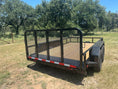 Load image into Gallery viewer, Delco 77"x12' Utility BLACK 7K Tandem Axle - 7547 - J4 Trailer