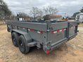 Load image into Gallery viewer, Delco 83"x14' Tandem Telescopic Dump Trailer 14K FIGHTER JET GRAY - 2084 - J4 Trailer