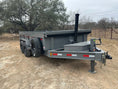 Load image into Gallery viewer, Delco 83"x14' Tandem Telescopic Dump Trailer 14K FIGHTER JET GRAY - 2084 - J4 Trailer