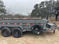 Load image into Gallery viewer, Delco 83"x14' Tandem Telescopic Dump Trailer 14K FIGHTER JET GRAY - 2084 - J4 Trailer