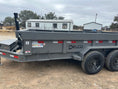 Load image into Gallery viewer, Delco 83"x14' Tandem Telescopic Dump Trailer 14K FIGHTER JET GRAY - 2084 - J4 Trailer