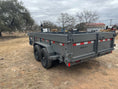 Load image into Gallery viewer, Delco 83"x14' Tandem Telescopic Dump Trailer 14K FIGHTER JET GRAY - 2084 - J4 Trailer