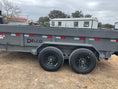 Load image into Gallery viewer, Delco 83"x14' Tandem Telescopic Dump Trailer 14K FIGHTER JET GRAY - 2084 - J4 Trailer