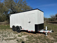 Load image into Gallery viewer, Delco Cargo 6'8'x16'x7' Enclosed Tandem 14k WHITE - 4898 - J4 Trailer