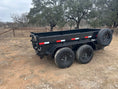 Load image into Gallery viewer, Delco Dump 60"x10' Tandem 7k - Black 2737 - J4 Trailer