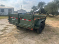 Load image into Gallery viewer, Delco Dump 72"x12' Tandem Axle Dump Trailer ARMY GREEN - 0822 - J4 Trailer