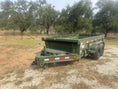 Load image into Gallery viewer, Delco Dump 72"x12' Tandem Axle Dump Trailer ARMY GREEN - 0822 - J4 Trailer