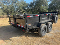 Load image into Gallery viewer, DP Platinum 82"x14' Tandem Eco Dump 14k BLACK - 1556 - J4 Trailer