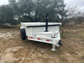 Load image into Gallery viewer, SALE - Delco 83"x14' Tandem Telescopic Dump Trailer 14K WHITE 1330 - J4 Trailer