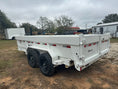 Load image into Gallery viewer, SALE - Delco 83"x14' Tandem Telescopic Dump Trailer 14K WHITE 1330 - J4 Trailer