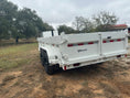 Load image into Gallery viewer, SALE - Delco 83"x14' Tandem Telescopic Dump Trailer 14K WHITE 1330 - J4 Trailer