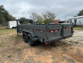 Load image into Gallery viewer, SALE - Delco Gooseneck Dump 83"x16' 2ft sides - 14k - GRAY - 0289 - J4 Trailer