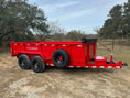 Load image into Gallery viewer, SALE - DP Platinumstar 83"x14' Eco Tandem 14k Dump RED - 1740 - J4 Trailer