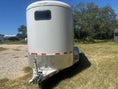 Load image into Gallery viewer, USED 2022 Calico 6x12 White 2 Horse Slant Bumper Trailer - 0566 - J4 Trailer
