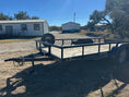 Load image into Gallery viewer, USED LoadTrail 82"x16' Utility 7k with spare - 8401 - J4 Trailer