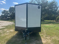 Load image into Gallery viewer, Wells Cargo 7'x12"x6'6" -7K Fast Trac FT712T2-D - WHITE/PHANTOM - Cargo Trailer 8166 - J4 Trailer