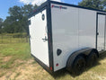 Load image into Gallery viewer, Wells Cargo 7'x12"x6'6" -7K Fast Trac FT712T2-D - WHITE/PHANTOM - Cargo Trailer 8166 - J4 Trailer