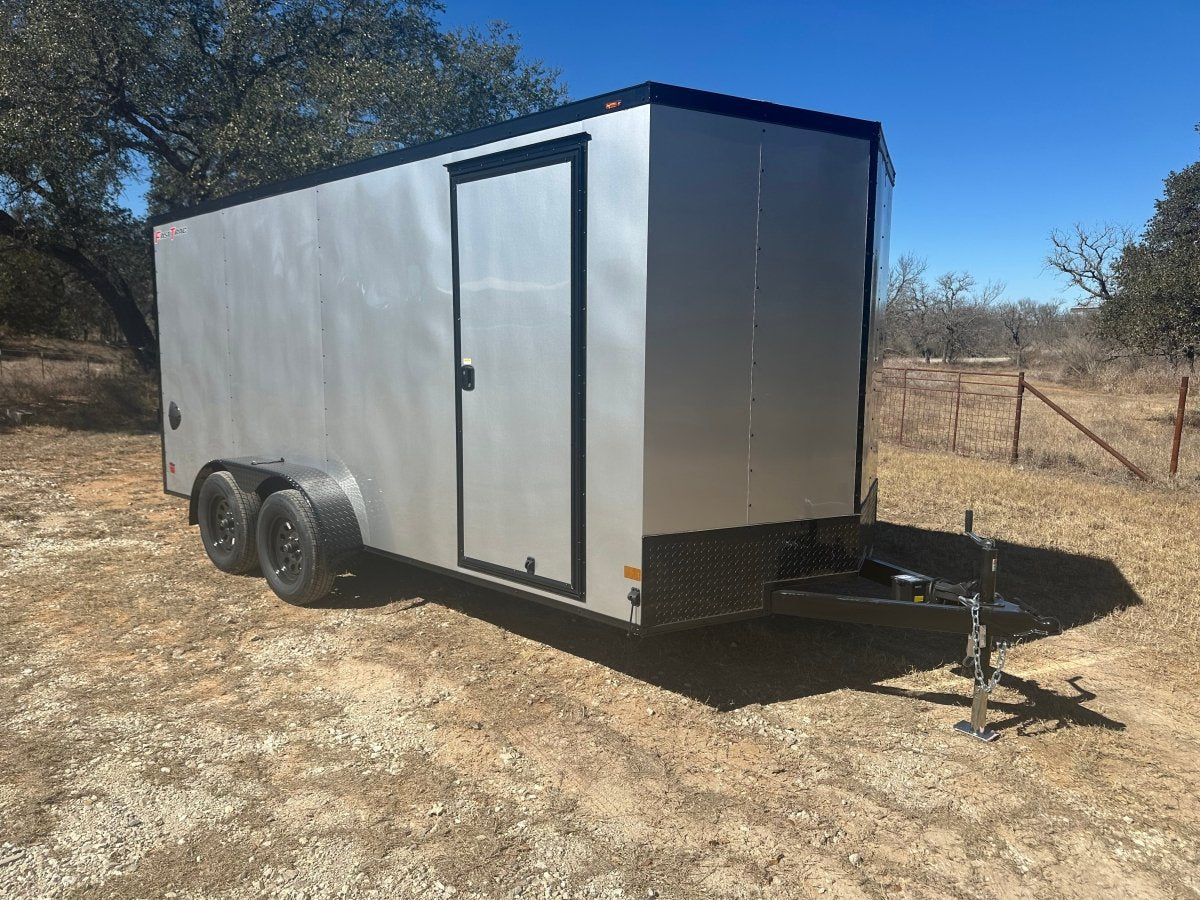 Wells Cargo 7'x16" - FT716T2 - D - SILVER/PHANTOM - Enclosed Cargo Trailer 0808 - J4 Trailer