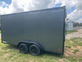 Load image into Gallery viewer, Wells Cargo 7'x16'x7' w/ Translucent Roof- RFV716T2- Charcoal Gray-5477 - J4 Trailer