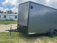 Load image into Gallery viewer, Wells Cargo 7'x16'x7' w/ Translucent Roof- RFV716T2- Charcoal Gray-5477 - J4 Trailer