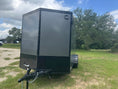 Load image into Gallery viewer, Wells Cargo 7'x16'x7' w/ Translucent Roof- RFV716T2- Charcoal Gray-5477 - J4 Trailer