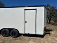 Load image into Gallery viewer, Wells Cargo 8.5'x16'x7' RFV Tandem Cargo Trailer 10K - WHITE PHANTOM - 9795 - J4 Trailer