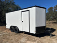 Load image into Gallery viewer, Wells Cargo 8.5'x16'x7' RFV Tandem Cargo Trailer 10K - WHITE PHANTOM - 9795 - J4 Trailer