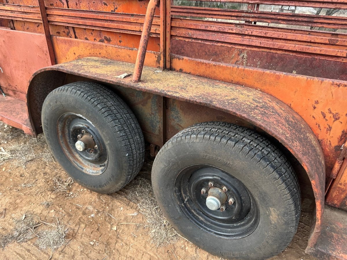 1993 USED Homemade Open Top Livestock Trailer 5x12 Tandem - HMMD - J4 Trailer