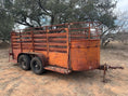 Load image into Gallery viewer, 1993 USED Homemade Open Top Livestock Trailer 5x12 Tandem - HMMD - J4 Trailer
