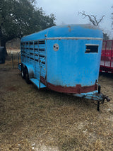 RENTAL Blue WW Livestock Trailer RENTAL