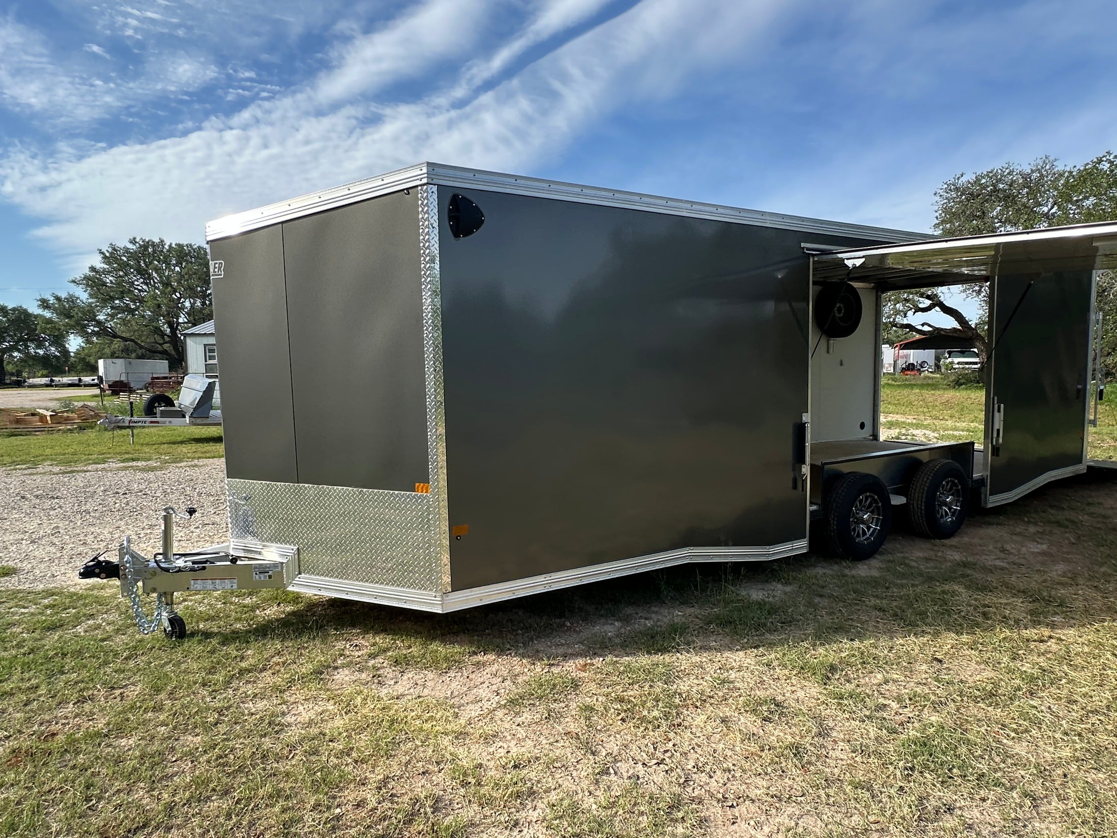 Alcom EZ Haul 102"x24' Tandem Cargo CHARCOAL - 2476