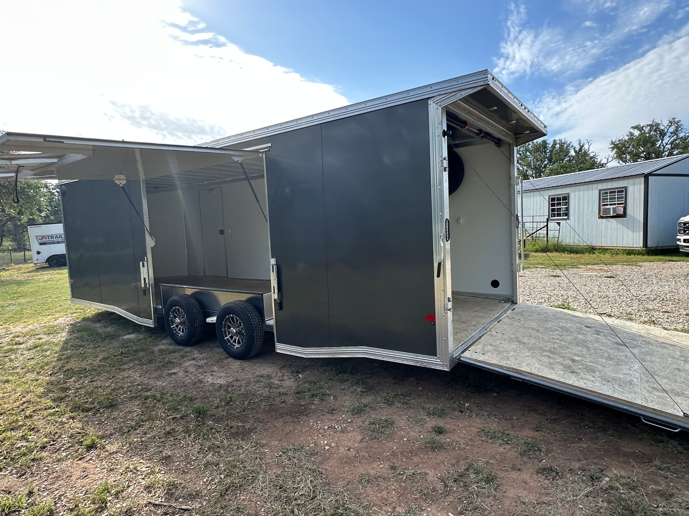 Alcom EZ Haul 102"x24' Tandem Cargo CHARCOAL - 2476