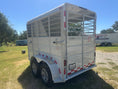 Load image into Gallery viewer, USED 2022 Calico 6x12 White 2 Horse Slant Bumper Trailer- 0566
