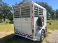 Load image into Gallery viewer, USED 2022 Calico 6x12 White 2 Horse Slant Bumper Trailer- 0566
